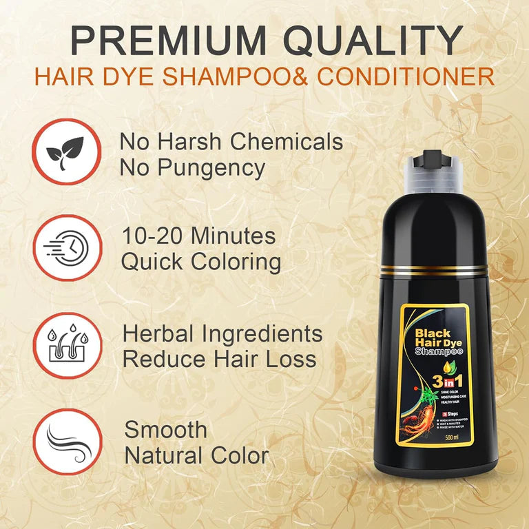 3 in 1  Hair DYE shampoo