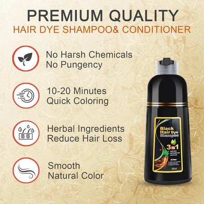 3 in 1  Hair DYE shampoo