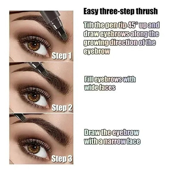 Waterproof 4 Points Long Lasting Eyebrow Pen (BUY 1 AND GET 1 FREE )