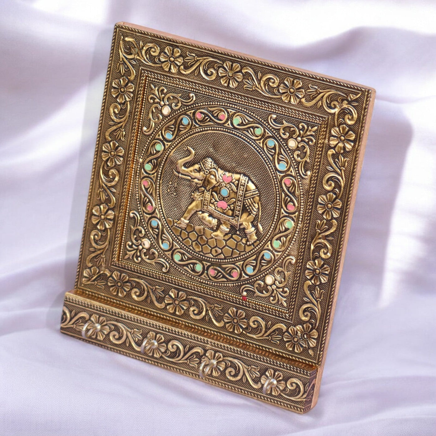 Meenakari Antique Key Holders With Elephant Design